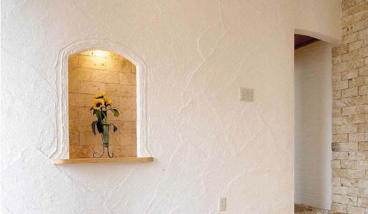 [漆喰]外壁・家壁・天井に、呼吸する壁
